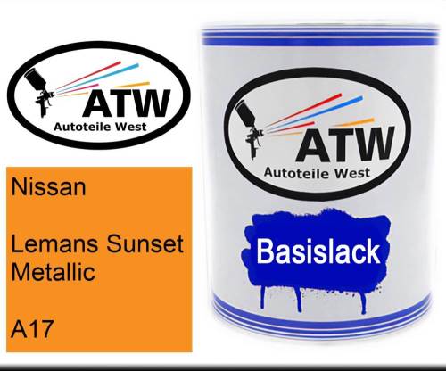 Nissan, Lemans Sunset Metallic, A17: 1L Lackdose, von ATW Autoteile West.